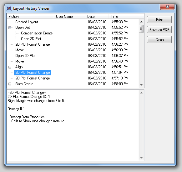 图33.1  Layout History Viewer (版面历史浏览窗口)